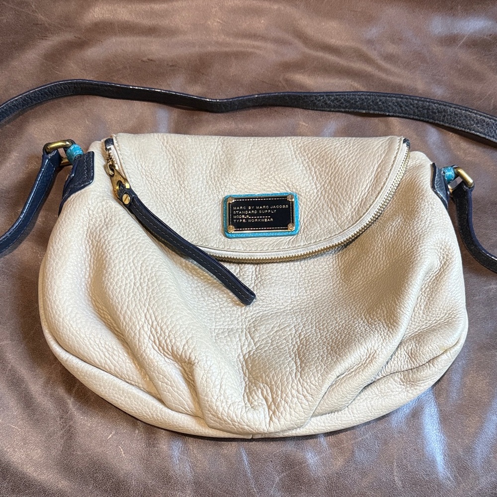 Marc Jacobs Beige and Black Crossbody Bag